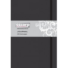OZ Corp A5 Contempo Notebook with Strap Black