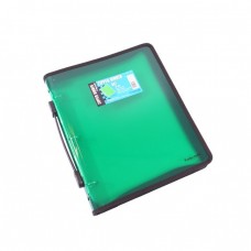 Foldermate A4 3 Ring Green Zipper Binder with Handle