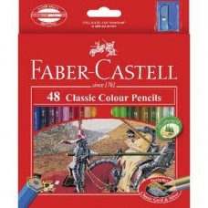 Faber Castell Classic Colour Pencils Pk48 + Sharpener