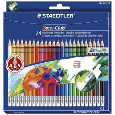 Staedtler Noris Club Erasable Coloured Pencils Pkt 24