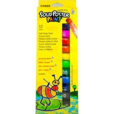Solid Poster Paint Crayon Stick Pkt 12