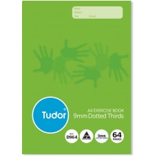 Tudor A4 64 page 9mm Dotted Thirds Exercise Book