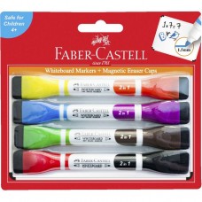 Faber Castell Dual Magnetic Whiteboard Marker Pkt 8