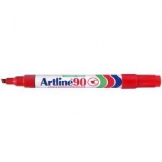 Artline 90 Red Chisel Nib Permanent Marker