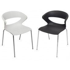 Taurus Poly Visitors Chair - Chrome Frame