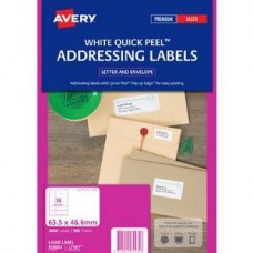 Avery 18up Quick Peel Address Labels Bx100