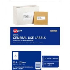 Avery 4up General Use White Labels Box 100