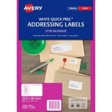 Avery 21up Quick Peel Address Labels Pkt20