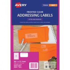Avery 65up Crystal Clear Inkjet Labels Pkt25