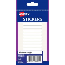 Avery White Rectangle 6 x 50mm Labels Pkt 140