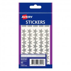 Avery Silver Star 14mm Labels Pkt 90