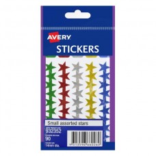 Avery Multicoloured 10mm Star Labels Pkt 90