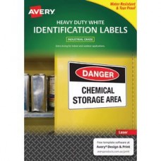Avery 4up Heavy Duty White Labels Pkt25