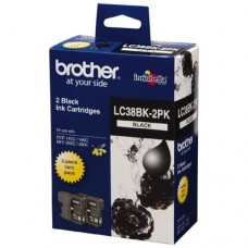 Brother LC-38 Black Ink Cartridge Twin Pack