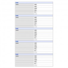 Debden Pocket Telephone Address Calendar Refill