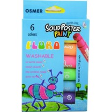 Fluro Poster Paint Crayon Stick Pkt 6
