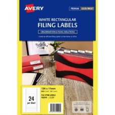 Avery White Lever Arch Filing Label Pkt 25