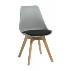 Rapidline Virgo Stool Oak Frame with Grey Seat
