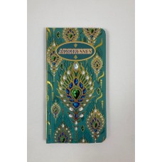 OZCORP Slim Address Book Peacock Design