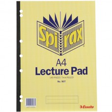 Spirax No.907 A4 140 Page Lecture Pad Pkt 10