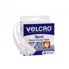 VELCRO Stick on Hook & Loop 22mm White Dots Pkt 62