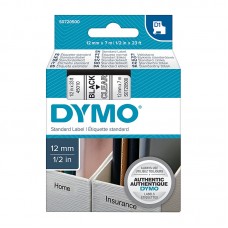 Dymo D1 12mm Black On Clear Label Tape