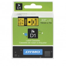Dymo D1 19mm Black on Yellow Label Tape