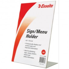 Esselte A4 Slanted Portrait Sign/Menu Holder