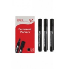 STAT Bullet Point Permanent Black Marker Box 12