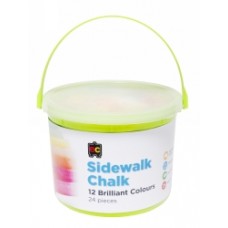 Educational Colours Sidewalk Chalk Bucket 24