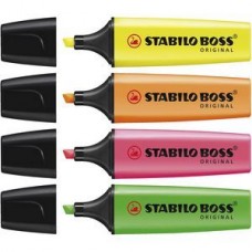 Stabilo Boss Assorted Highlighters Pkt4
