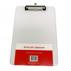 STAT A4 Clear Acrylic Clipboard