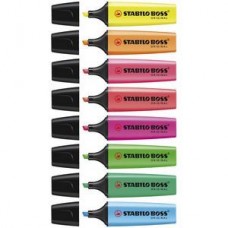 Stabilo Boss Assorted Highlighters Pkt 8