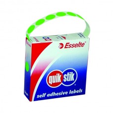 Quik Stik Fluro Green 14mm Circle Labels Box 700