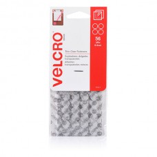 VELCRO Stick On Hook & Loop 9mm Clear Dots Pkt 56