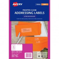 Avery 21up Frosted Clear Address Labels for Inkjet Printer