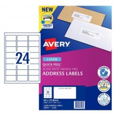Avery 24up Laser Address Labels Box 100