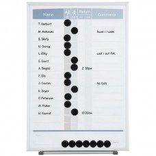 Quartet Matrix In/Out Personnel Board  410 x 280mm